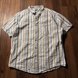 KUHL Mens Button Down Shirt Size L Short Sleeve‎ Striped Outdoor Casual
